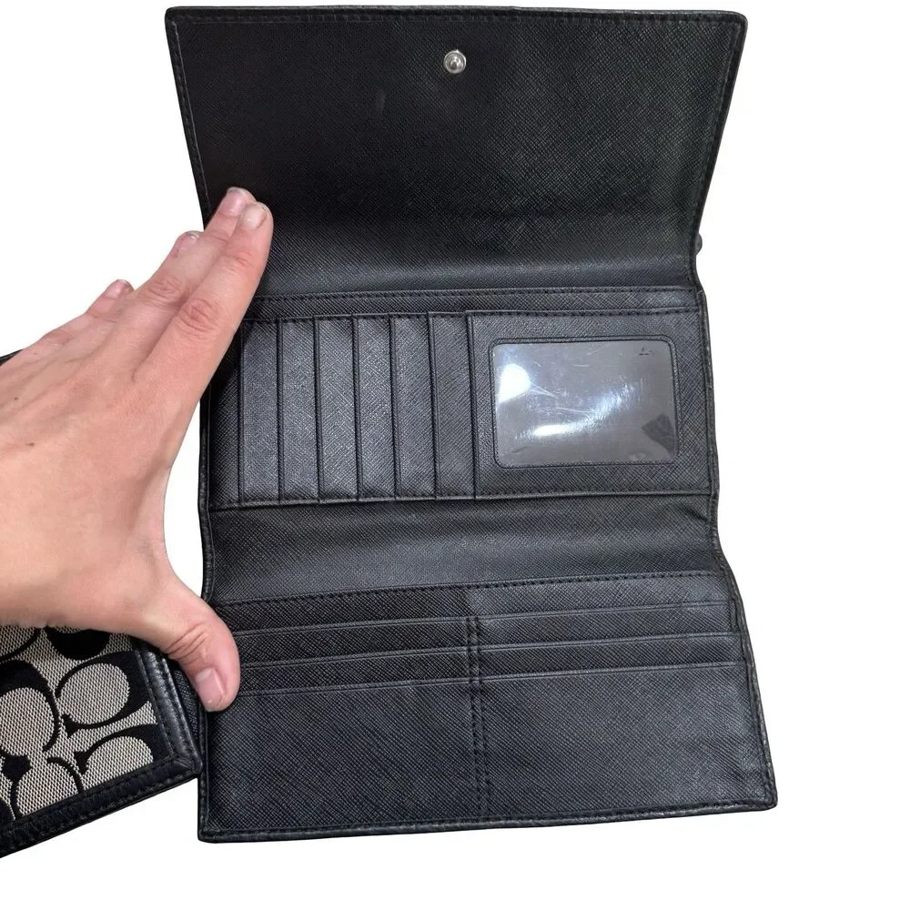 Coach Womens 2 Piece Set Card Wallet Check Wallet
